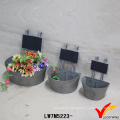 Square Vintage Retro Galvanized Sheet Metal Chalk Board Planter Boxes